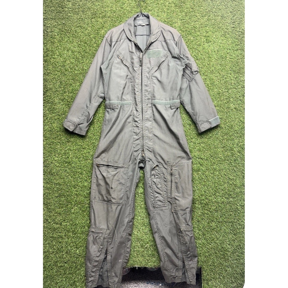 CWU-27/P Flyers Coveralls Mens 40 Reg Green Flight Army Military Aramid Class 1